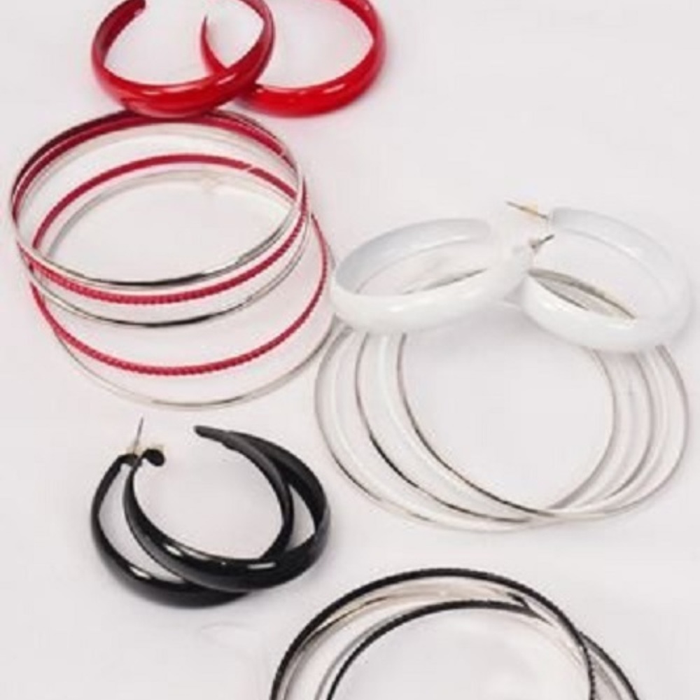 Earring and Bangle Bracelet Set